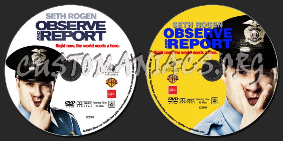 Observe And Report dvd label