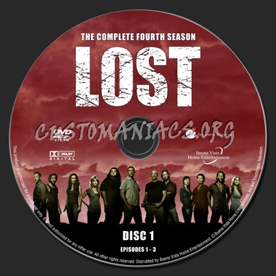 Lost Season 4 dvd label