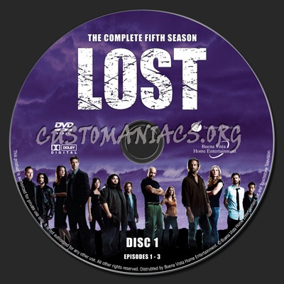 Lost Season 5 dvd label