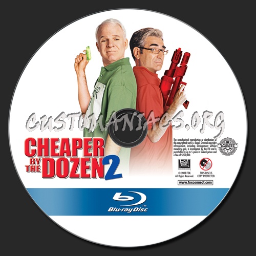 Cheaper By The Dozen 2 blu-ray label