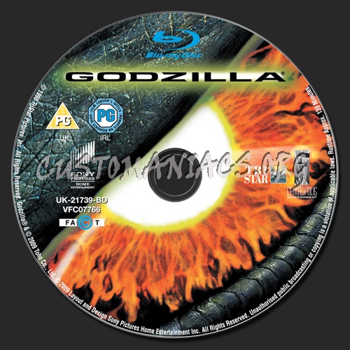 Godzilla blu-ray label