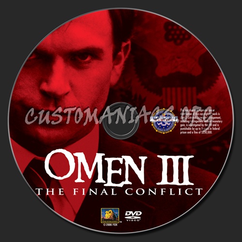 Omen 3: The Final Conflict dvd label