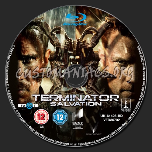 Terminator Salvation blu-ray label