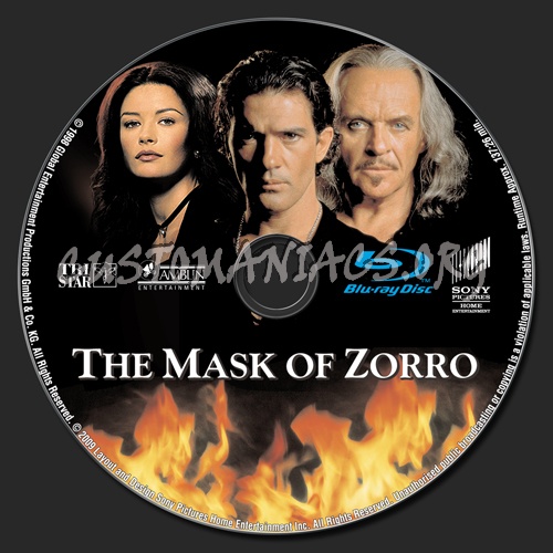 The Mask of Zorro blu-ray label
