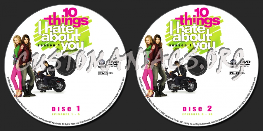 10 things i hate about you Season 1 dvd label