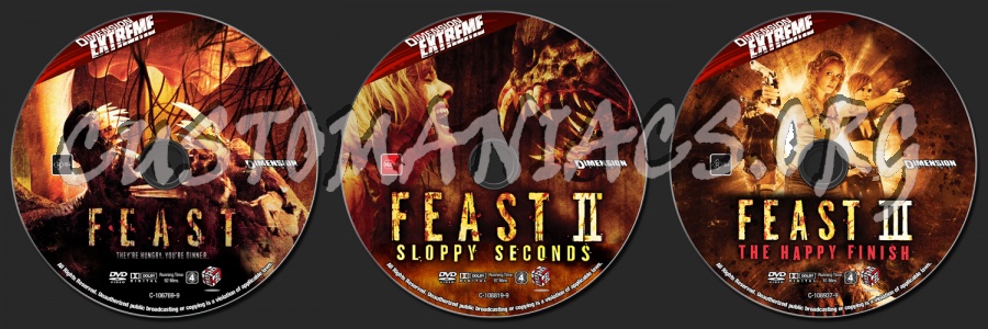 Feast / II - Sloppy Seconds / III - The Happy Finish dvd label