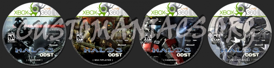 Halo 3 ODST dvd label