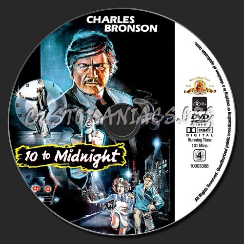 10 To Midnight dvd label