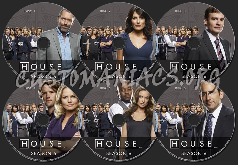 House Season 6 dvd label