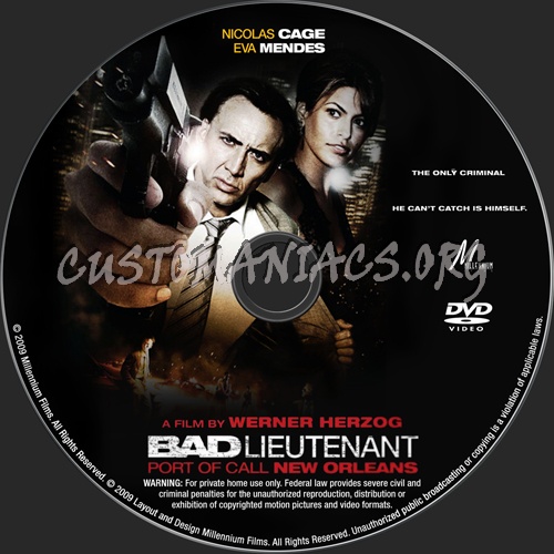 Bad Lieutenant Port of Call New Orleans dvd label