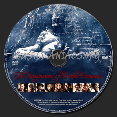 The Imaginarium of Doctor Parnassus dvd label