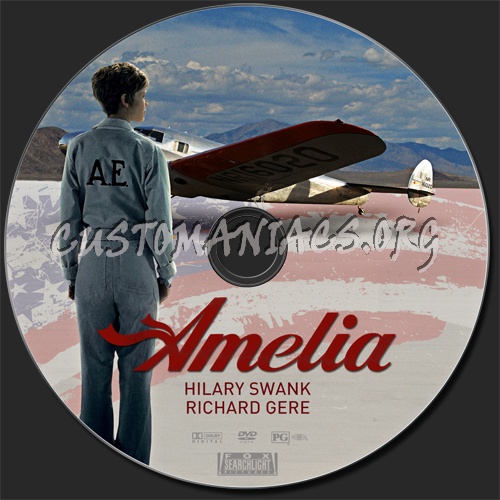 Amelia dvd label