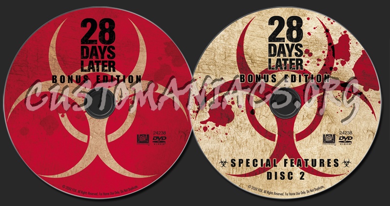 28 Days Later (bonus edition) dvd label