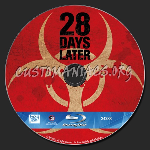 28 Days Later blu-ray label