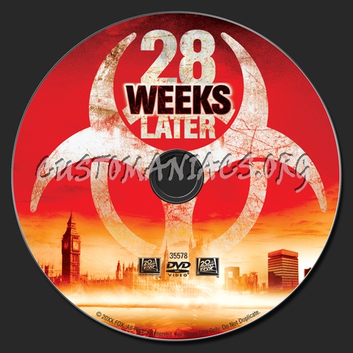 28 Weeks Later dvd label