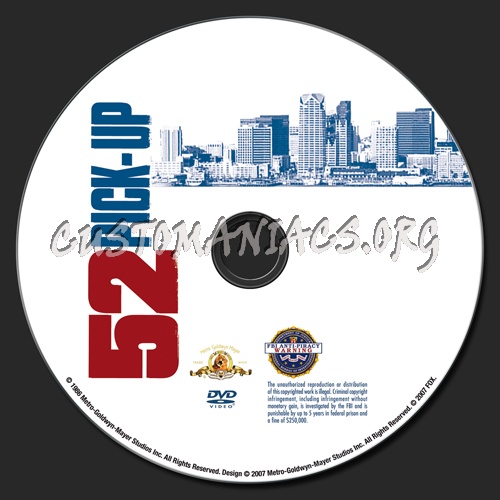 52 Pick-Up dvd label