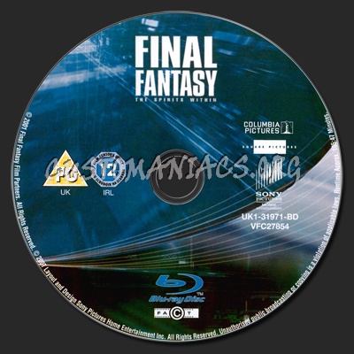 Final Fantasy - The Spirits Within blu-ray label