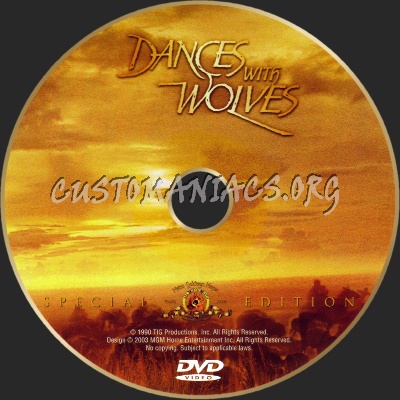 Dances With Wolves dvd label