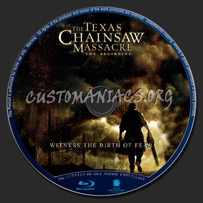 The Texas Chainsaw Massacre : The Beginning blu-ray label