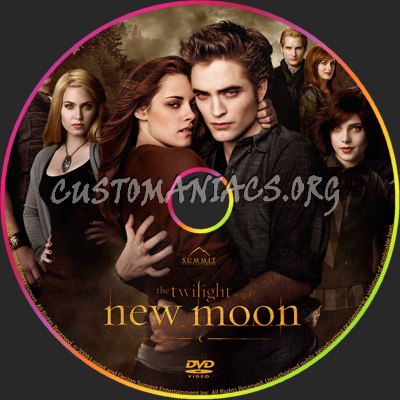 The Twilight Saga - New Moon dvd label