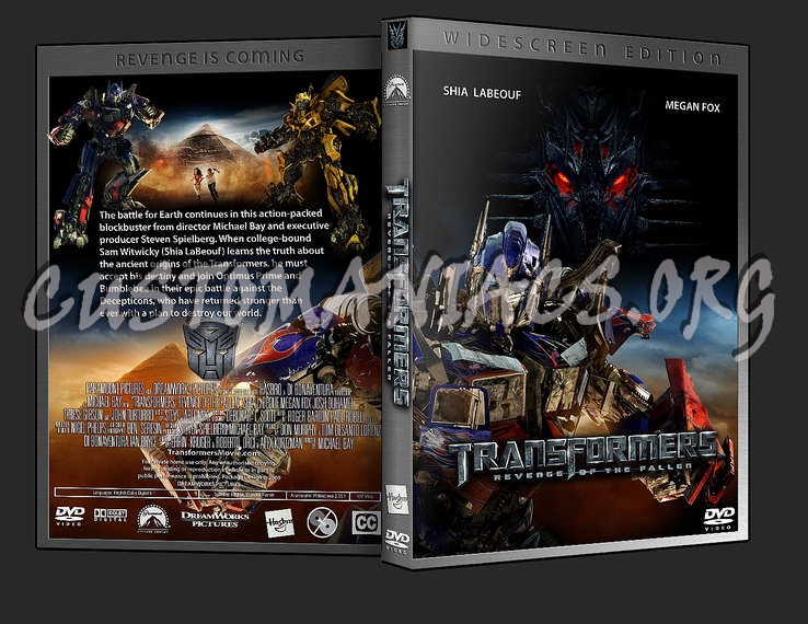 Transformers Revenge of the Fallen dvd cover