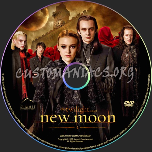 The Twilight Saga: New Moon dvd label