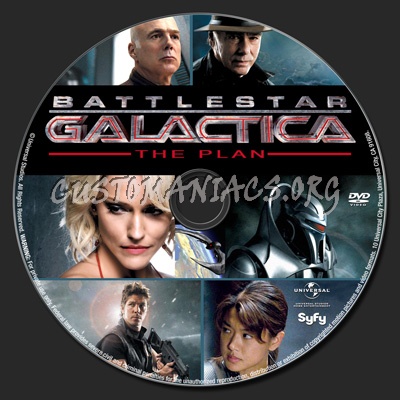 Battlestar Galactica The Plan dvd label