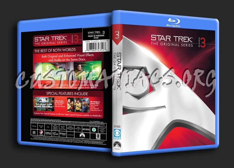 Startrek Season 3 blu-ray cover