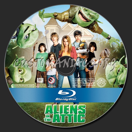 Aliens in the Attic blu-ray label