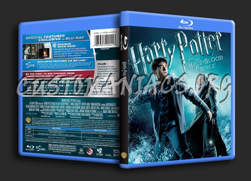 Harry Potter and the Half-Blood Prince blu-ray cover