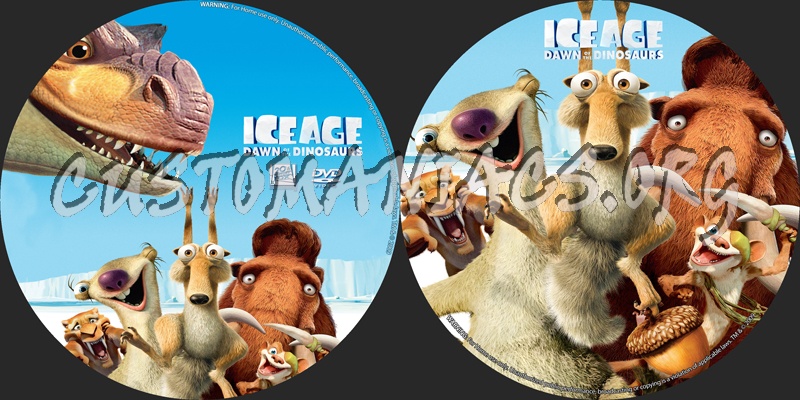 Ice Age: Dawn of the Dinosaurs dvd label