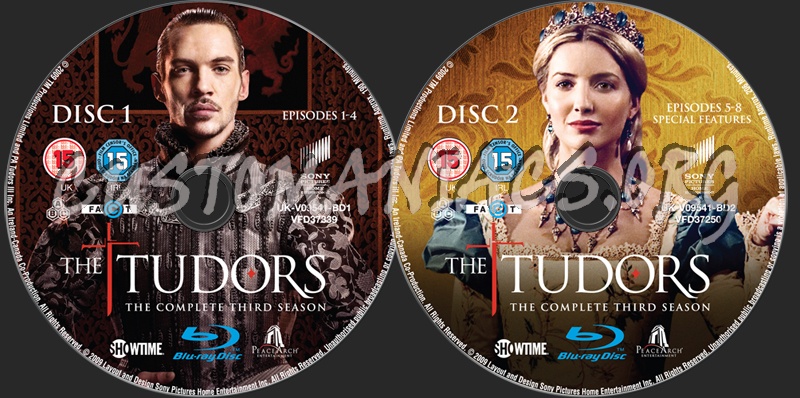 The Tudors Season 3 blu-ray label