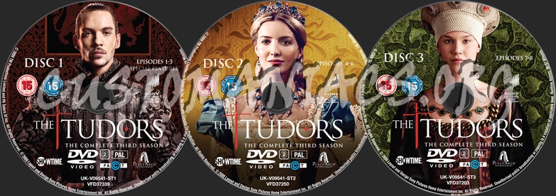 The Tudors Season 3 dvd label