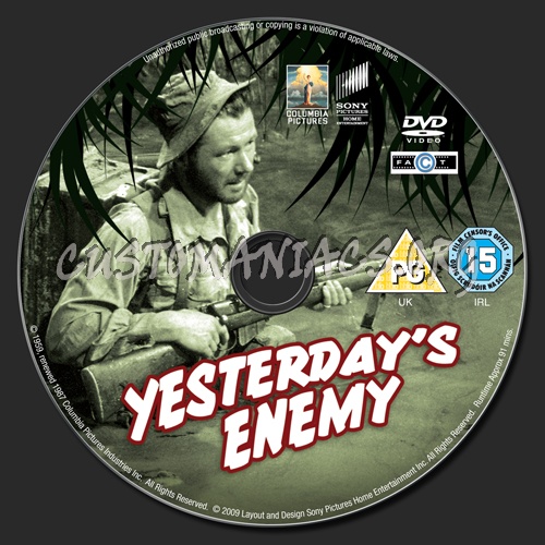 Yesterday's Enemy dvd label