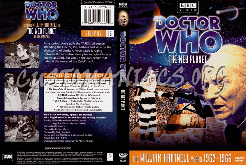 Doctor Who 13 Web Planet dvd cover - DVD Covers & Labels by