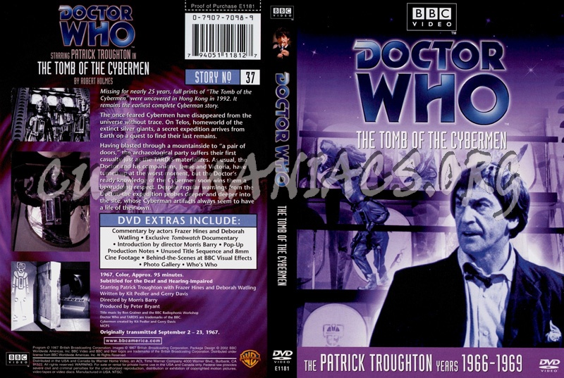 Doctor Who 37 Tomb of the Cybermen dvd cover