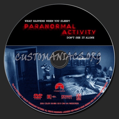 Paranormal Activity dvd label