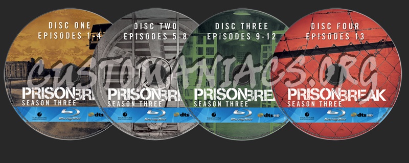 Prison Break Season 3 blu-ray label