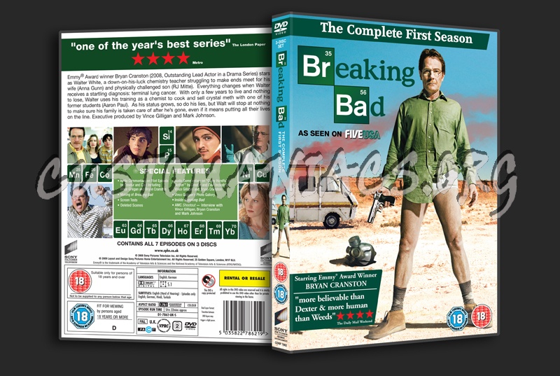 Breaking Bad Season 1 dvd cover