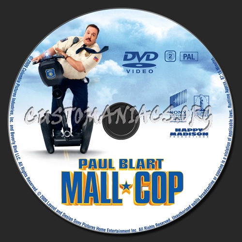 Paul Blart Mall Cop dvd label