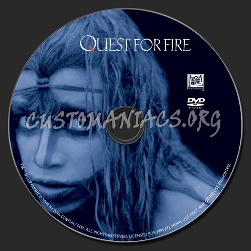 Quest For Fire dvd label