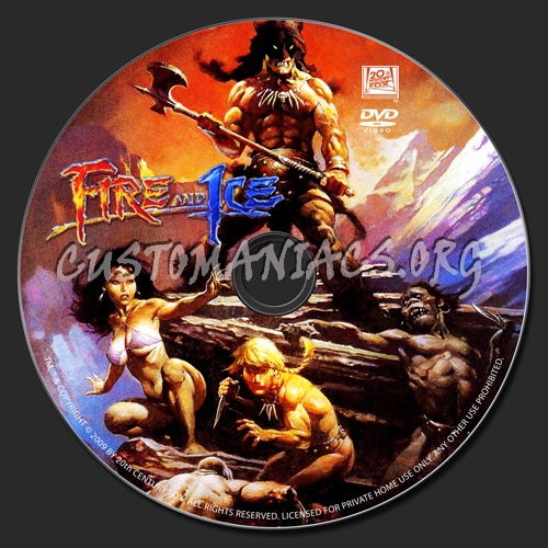 Fire And Ice dvd label
