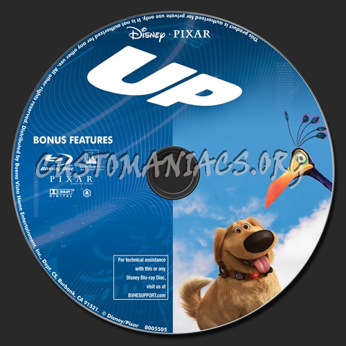 Up blu-ray label