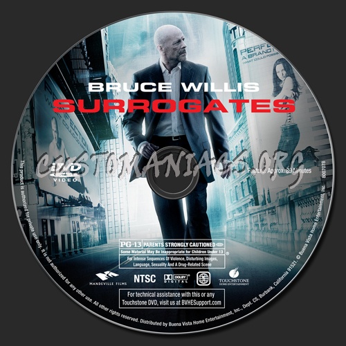 Surrogates dvd label