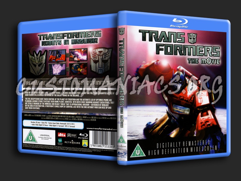 Transformers The Movie blu-ray cover