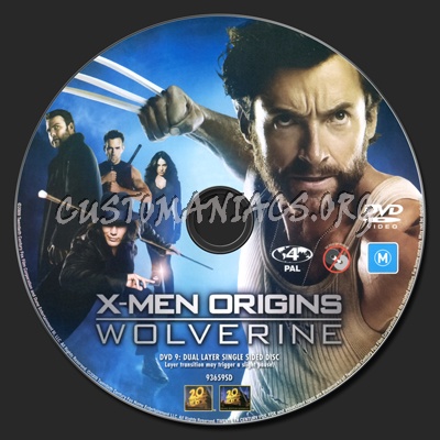 X-Men Origins: Wolverine dvd label