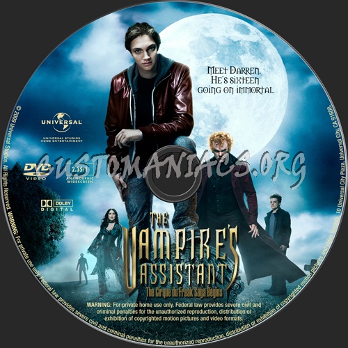 Cirque du Freak: The Vampire's Assistant dvd label