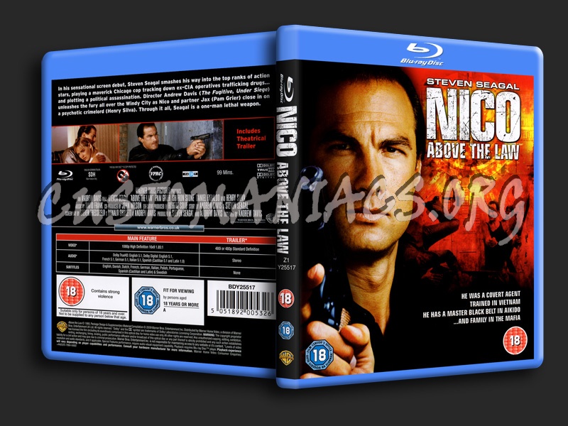 Nico (Above the Law) blu-ray cover