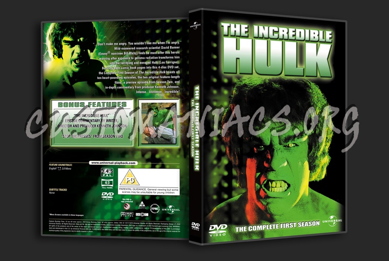 The Incredible Hulk Season 1 dvd cover