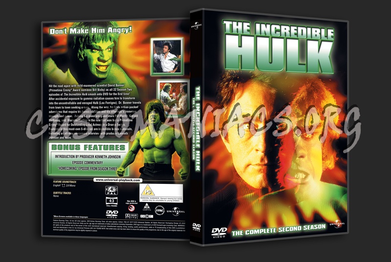 The Incredible Hulk Season 2 dvd cover
